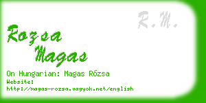 rozsa magas business card