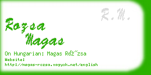 rozsa magas business card